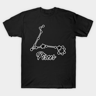 Pisces Zodiac Constellation Design T-Shirt